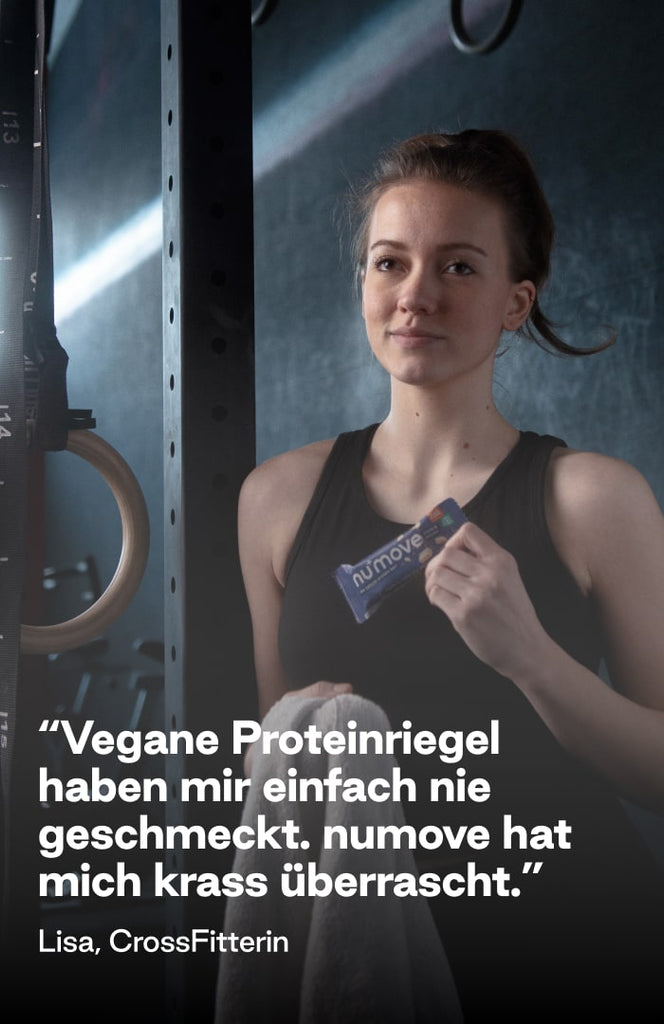 CrossFitterin und Testimonial Lisa ist überrascht vom guten Geschmack von numove