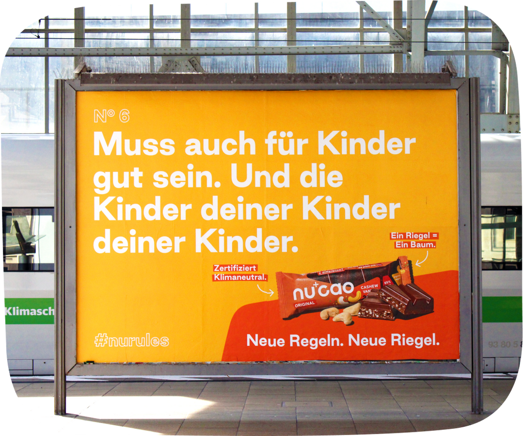 Plakat 6 - Regel Nummer 6 - Muss auch für Kinder gut sein. Und die Kinder deiner Kinder deiner Kinder. #nurules - Neue Regeln. Neue Riegel. - the nu company