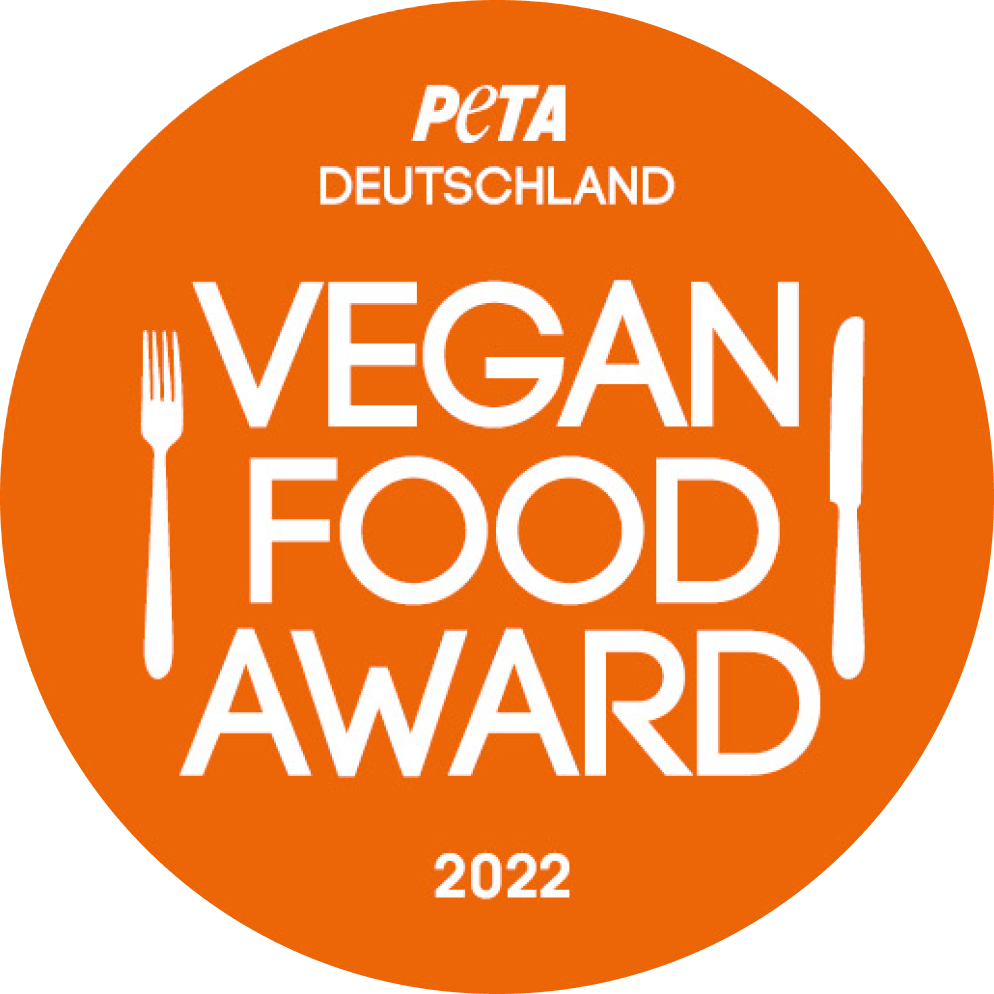 Wir haben den Peta Vegan Food Award 2022 gewonnen